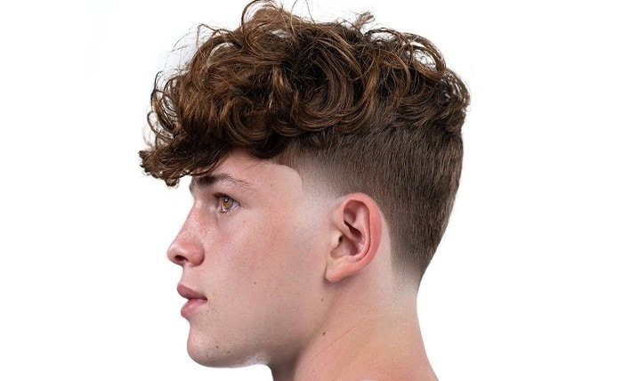 low taper fade curly hair