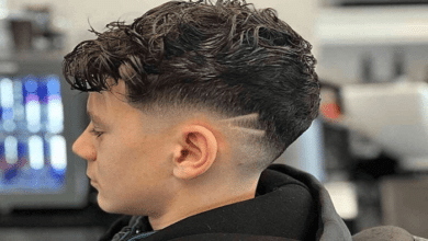 low taper fade textured fringe