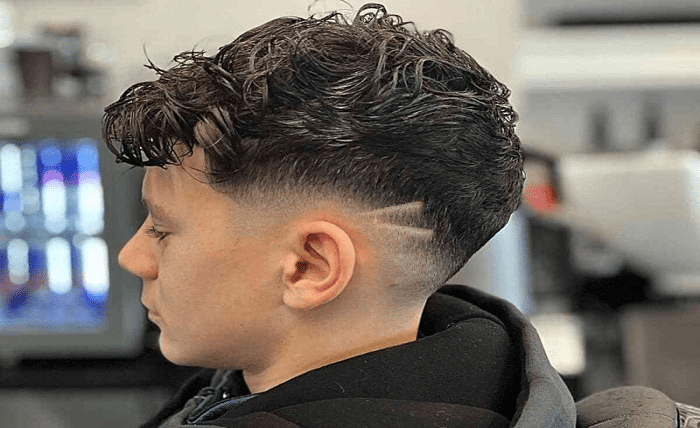 low taper fade textured fringe