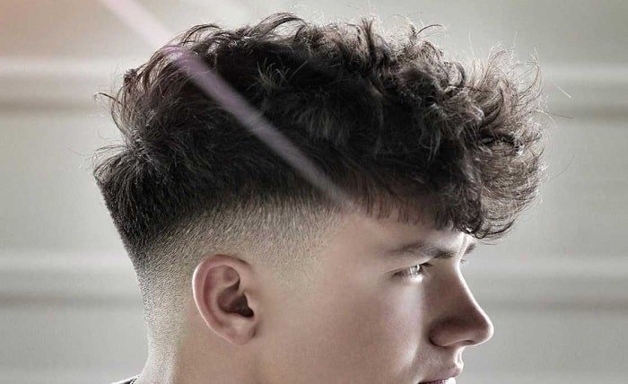 mid taper fade textured fringe