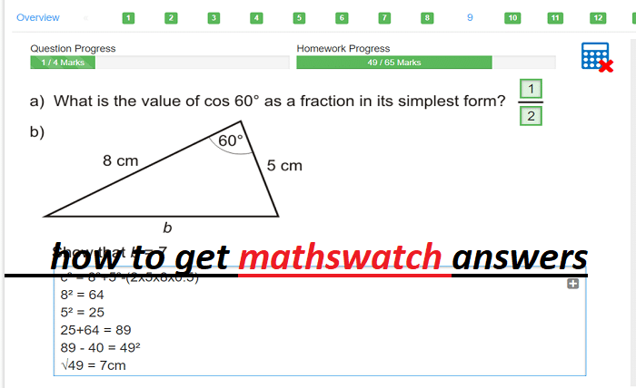 how to get mathswatch answers